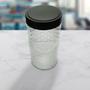 Imagem de Pote de vidro transparente com etiqueta e tampa cor preta 11 cm x 22 cm  - 1,6 litros