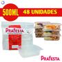 Imagem de Pote Descartável 500ml Freezer Microondas Marmita Fit 48 Un