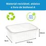 Imagem de Pote Descartável Empilhavel BPA Free C/ Vedação Marmita Fitness Freezer Micro-ondas 350ml - 50un