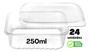 Pote Descartavel Retangular 250ml Freezer Com Tampa 24 Un - Copozan Imagem de Pote Descartavel Retangular 250ml Freezer Com Tampa 24 Un
