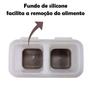 Imagem de Pote Duplo Bebê para Papinha Base de Silicone 140ml com Tampa 