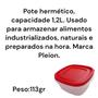 Imagem de Pote hermético 1,2l com tampa vermelha 0354 pote com tampa