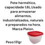 Imagem de POTE HERMETICO 1,6L COM TAMPA VERMELHA 15x12,7x15CM 0360