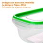 Imagem de Pote Hermético com Travas Retangular Plástico 500ml - Tritec
