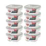Imagem de Pote Hermético De Vidro Kit C/ 10 Potes De 520ml - C/ Trava