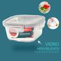 Imagem de Pote Hermético De Vidro Kit C/ 10 Potes De 520ml - C/ Trava