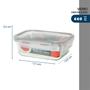 Imagem de Pote Hermético De Vidro Marmita Kit C/10 De 660ml -com Trava Dolce Home