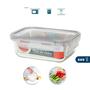 Imagem de Pote Hermético De Vidro Marmita Kit C/10 De 660ml -com Trava Dolce Home