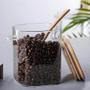 Imagem de Pote Hermético Mantimento Armazenamento De Vidro Com Tampa e Colher de Bambu 750mL