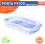 Imagem de Pote Hermético Porta Frios Com Travas Escorredor 1 Litro Para Frios Frutas Vegetais Alimentos Divisória