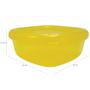 Imagem de Pote Hermético Quadrado Capacidade 1915ml Freezer Microondas Amarelo