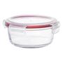 Imagem de Pote hermético redondo em vidro borossilicato Foodlock com tampa 400ml Ø13,6xA6,2cm
