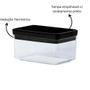 Imagem de Pote Hermético Retangular Lumini Black 580ml Paramount