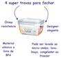 Imagem de Pote Hermetico Vasilha Retangular Alto Fliplock Kit Com 3 Marmita Organizador Cozinha