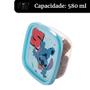 Imagem de Pote Lanche Escola Porta Mantimentos Decorado Stitch 580 ml Livre de Bpa Plasutil