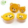 Imagem de Pote Lanche Marmita Fofo Bicho BPA Free Infantil Adulto - Conjunto 4pc