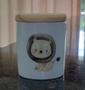 Imagem de Pote Maior para Kit higiene bebê Safari - Peça Porcelana Tampa Pinus