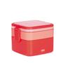 Imagem de Pote Marmita 2 Andares Quadrado com Alça - Vermelho