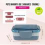 Imagem de Pote Marmita P/ Microondas e Freezer Com Divisória 825ml Jacki Design
