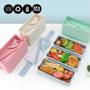 Imagem de Pote Marmita Tripla Lunch Box 900ml com talheres