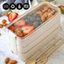 Imagem de Pote Marmita Tripla Lunch Box 900ml com talheres
