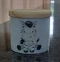 Imagem de Pote Menor para Kit higiene bebê Safari - Peça Porcelana Tampa Pinus