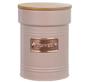 Imagem de Pote Metal com Tampa Bambu Coffee Rosa14,7cm - CASA CAFÉ MEL