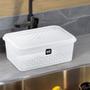 Imagem de Pote Multiuso com Tampa 1 Litro Versátil Praticidade Segurança em Polipropileno Fácil de lavar Atóxico Micro-ondas Freezer