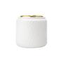 Imagem de Pote Multiuso De Dolomita Lemon Branco Com Tampa Dourada Lyor - L64028