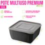 Imagem de Pote Multiuso Premium Quadrado 1,5 Litros Armazenamento Alimentos Prático Polipropileno Livre de BPA Resistente Micro-ondas Freezer