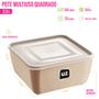 Imagem de Pote Multiuso Quadrado 2,5 L Pratico Armazene seus alimentos Organize Cozinha Resistente Micro-ondas Freezer Tampa Transparente