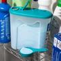 Imagem de Pote para Sabão em Pó até 1kg Tampa com Bico + Dosador + Porta Sabão Líquido Detergente Àlcool Gel