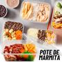 Imagem de Pote Plastico 24un Retangular Descartável 750ml Marmita