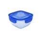 Imagem de Pote plástico Livre de BPA quadrado tampa com travas reforçadas 500ml Marmita Vasilha Organizar Cozinha Geladeira Guardar Alimentos