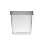 Imagem de Pote Plástico Quadrado 500ml Crystal Com Tampa Lacre Plastilânia Pacote 10 Unidades