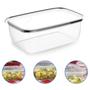 Imagem de Pote Plástico Retangular Com Tampa BPA free. Freezer Microondas