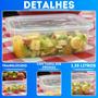 Imagem de Pote Plástico Retangular Com Tampa BPA free. Freezer Microondas