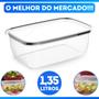 Imagem de Pote Plástico Retangular Com Tampa BPA free. Freezer Microondas