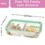 Imagem de Pote Plástico Sanremo Freshy 730ml Com Divisória e Trava