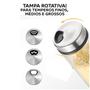 Imagem de Pote Porta Mantimento Vidro Com tampa Giratoria Inox 200ml