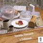 Imagem de Pote Porta Torrada e Biscoito Bandeja Servir Café da Manhã