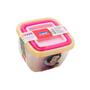 Imagem de Pote Princesas Disney Infantil Kit com 3 Marmitas para lanche Escolar Plasútil