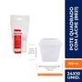 Imagem de Pote quadrado 250ml. c/ lacre c/240 un. (prafesta)