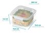 Imagem de Pote Quadrado Com Travas Laterais 860ml Freezer Microondas