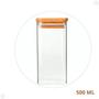 Imagem de Pote Quadrado de Vidro com Tampa 400ml VD9973 - Yoss