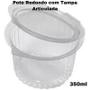 Imagem de Pote Redondo S96 com Tampa Articulada 350ml. Caixa com 50 Unidadades