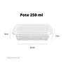 Imagem de Pote Retangular 250Ml Pp Copozan C/24
