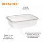 Imagem de Pote Retangular 350ml Marmita Freezer Microondas 24 unid