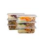 Imagem de Pote Retangular 750ml com Tampa Freezer & Micro-ondas Prafesta Pacote 24 Unidades