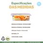 Imagem de Pote Retangular 750ml Para Marmita + Pote 250ml C Tampa 48u